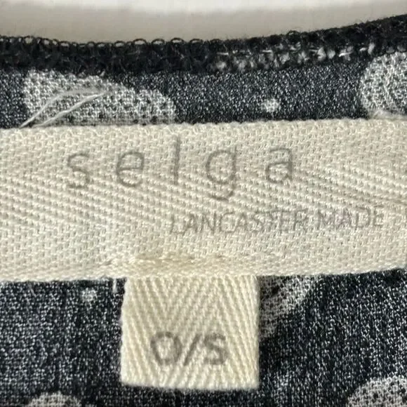 Selga one size black & white paisley tassel ruana open front - Picture 11 of 12